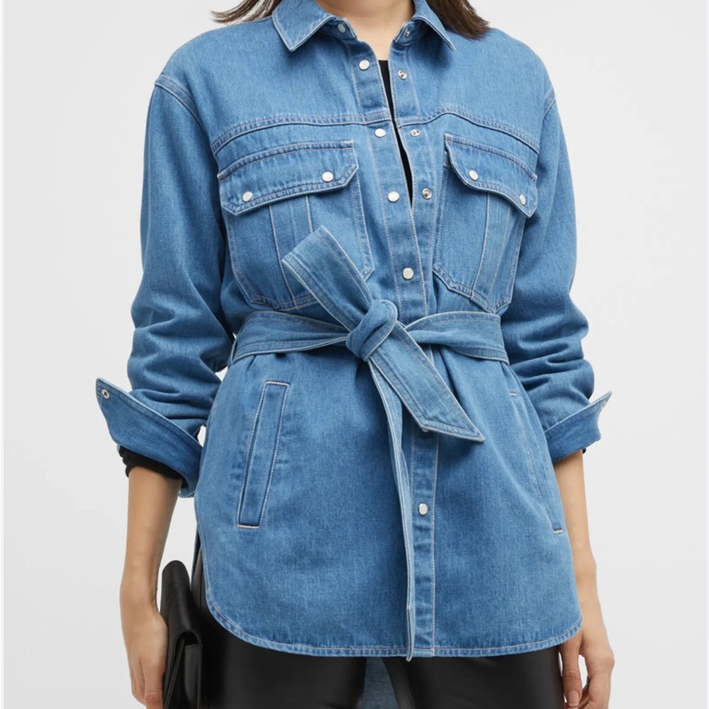 Veronica Beard Mikaela Denim Shacket Size Small
